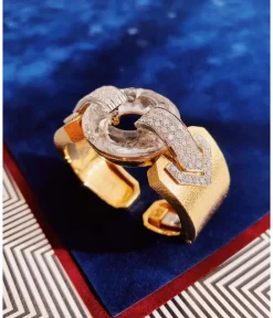 David Webb Bracelets*Olympus Cuff, Rock Crystal