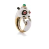 David Webb Rings*Panda Ring, Emerald