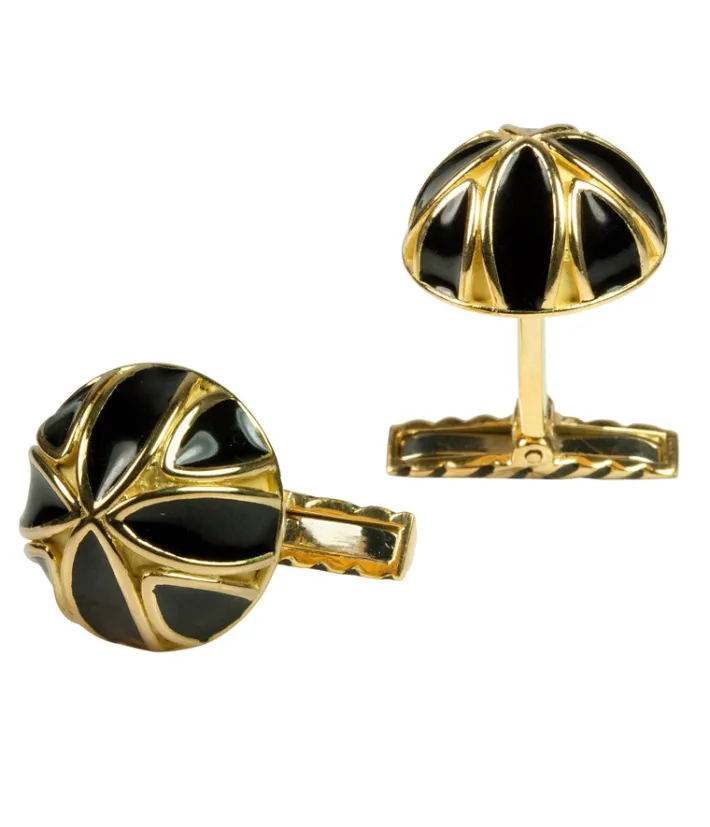 David Webb Cuff Links*Patterned Dome Cuff Links