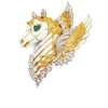 David Webb Brooches*Pegasus Clip, White Enamel