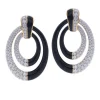 David Webb Earrings*Persephone Earrings, Black Enamel