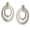 David Webb Earrings*Persephone Earrings, White Enamel