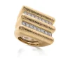 David Webb Rings*Radiator Ring, Hammered 18K Gold
