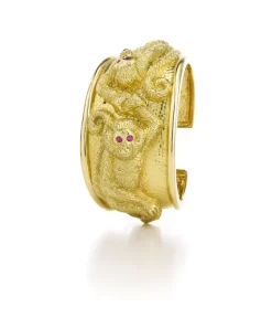 David Webb Bracelets*Repoussé Monkey Cuff