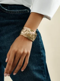 David Webb Bracelets*Repoussé Rabbit Cuff, Ruby, Diamonds