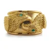 David Webb Bracelets*Repoussé Twin Eagle Cuff, Emerald