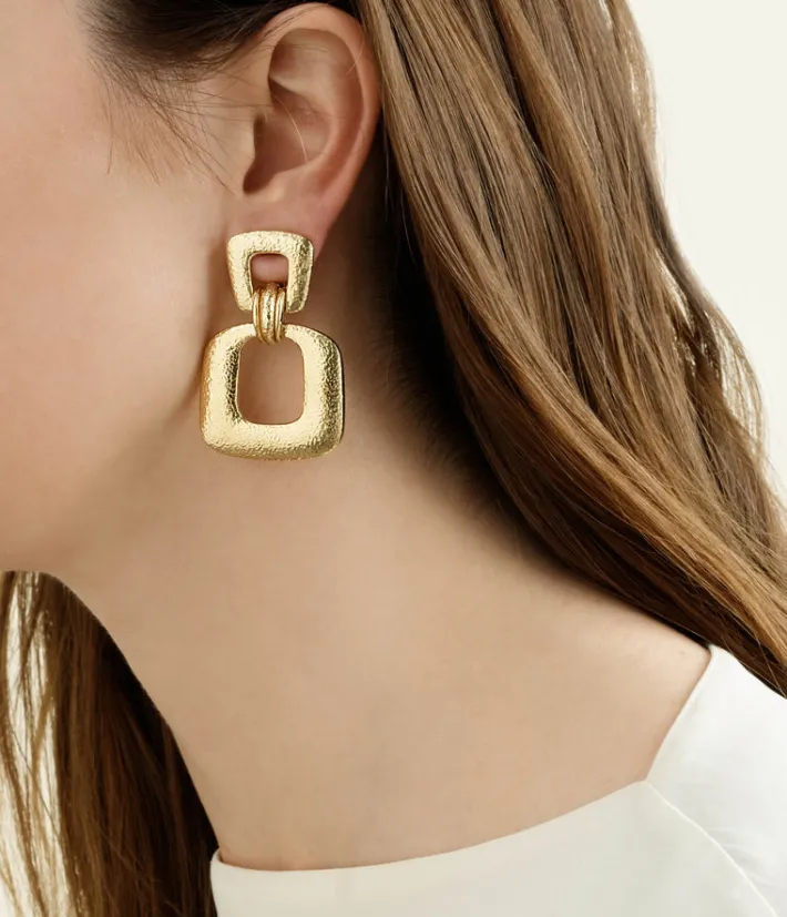 David Webb Earrings*Retro Hoop Earrings