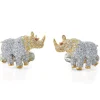 David Webb Cuff Links*Rhinoceros Cuff Links