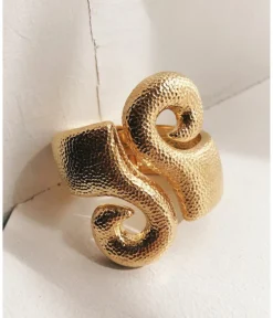 David Webb Bracelets*Scroll Cuff, Hammered