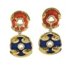 David Webb Earrings*Scroll Disk Earrings, Diamonds