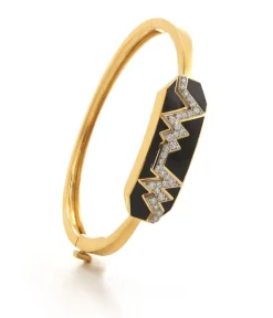 David Webb Bracelets*Skip Bracelet, Black Enamel