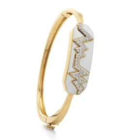 David Webb Bracelets*Skip Bracelet, White Enamel