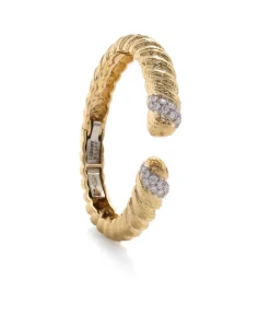David Webb Bracelets*Slim Rope Cuff, Hammered