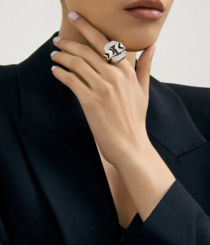 David Webb Rings*Small Chevron Ring