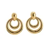 David Webb Earrings*Small Double Round Hoop Earrings, Polished