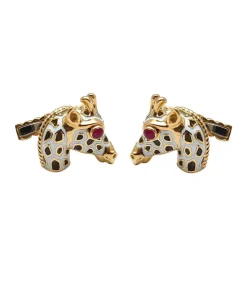 David Webb Cuff Links*Small Giraffe Cuff Links
