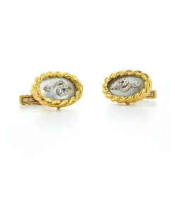 David Webb Cuff Links*Snake Cuff Links