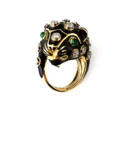 David Webb Rings*Studded Leopard Ring