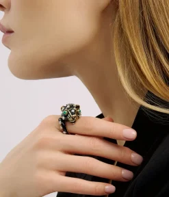 David Webb Rings*Studded Leopard Ring