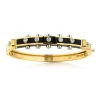 David Webb Bracelets*Studlette Bangle, Black Enamel