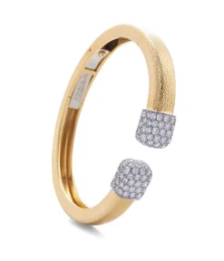 David Webb Bracelets*Sugar Cube Bracelet, Hammered 18K Gold