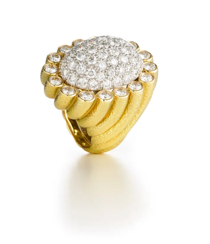David Webb Rings*Sunburst Ring