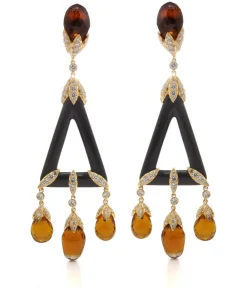David Webb Earrings*Swoon Earrings, Citrine