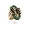 David Webb Rings*Tiger Stripe Oval Buckle Ring