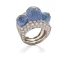 David Webb Rings*Triple Crown Ring, Sapphire