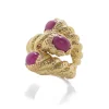 David Webb Rings*Triple Rope Ring, Ruby