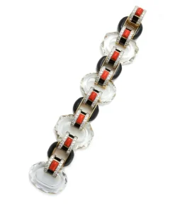 David Webb Bracelets*Tuxedo Bracelet, Coral