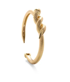 David Webb Bracelets*Twisted Nail Cuff, Hammered 18K Gold
