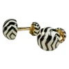 David Webb Cuff Links*Zebra Stripe Cuff Links