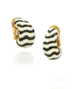 David Webb Earrings*Zebra Stripe Earrings